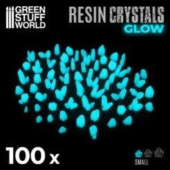 AQUA TURQUOISE GLOW Resin Crystals – Small