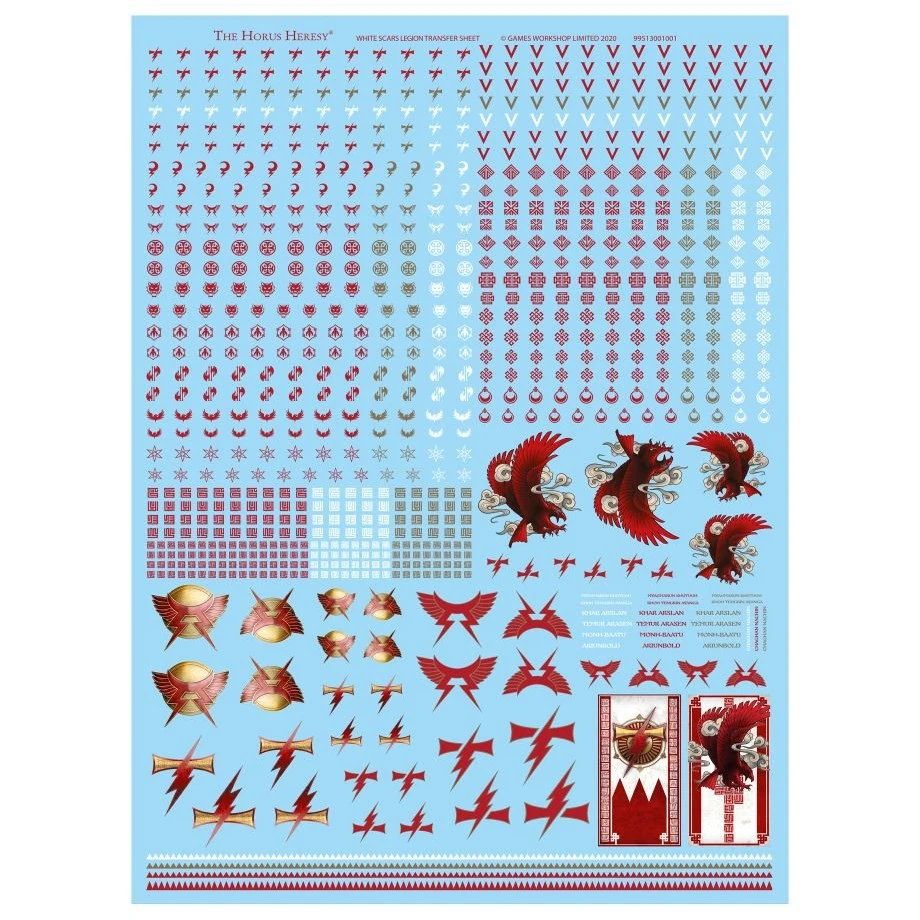 White Scars Legion Transfer Sheet 1 White Scars Legion Transfer Sheet