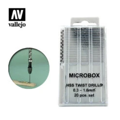 AV Vallejo Tools – Microbox Drill Set (20) 0.3-1.6mm