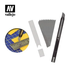 AV Vallejo Tools – Slim Snap-Off Knife & 10 Blades