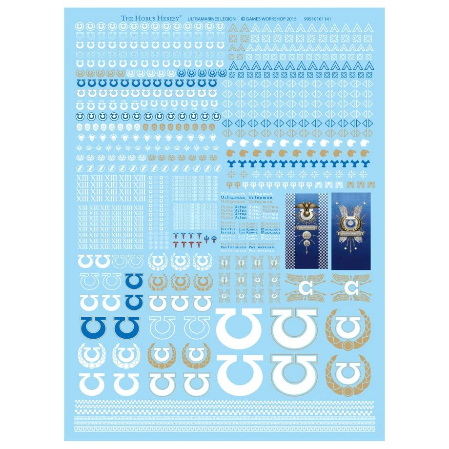 Ultramarines Legion Transfer Sheet 1 Ultramarines Legion Transfer Sheet