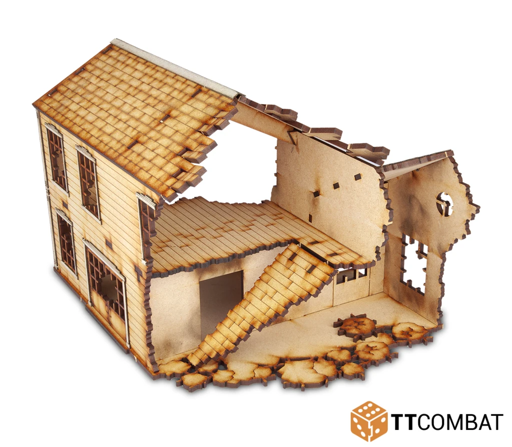 Ruined Two Storey Suburban B 2 Ruined Two Storey Suburban B - Image 2