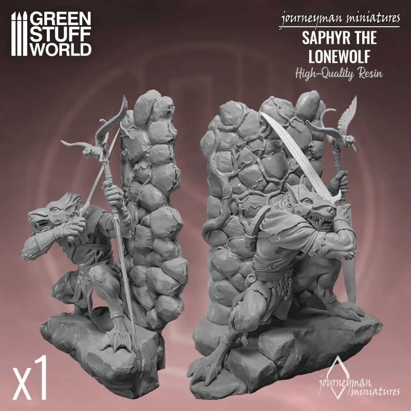 Journeyman Miniatures – Saphyr The Lonewolf 2 Journeyman Miniatures – Saphyr The Lonewolf - Image 2