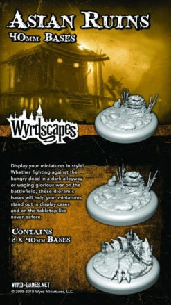Wyrdscapes Asian Ruins 40mm Bases – 2 Pack