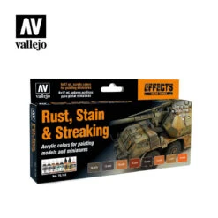 Vallejo Model Color Set – Rust, Stains And Streaking (x8)