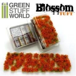 Blossom TUFTS – 6mm Self-adhesive – ORANGE Flowers